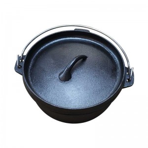 Portable Non Stick Pre-seasoned Cast Iron Dutch Oven / Camping Cooking Pot
