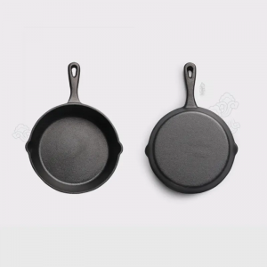 Wholesale Pre-seasoned Cookware Custom Logo Non-stick Cast Iron Frying Pans  Skillet With Handle