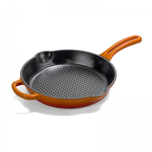 អាចប្ដូរតាមបំណងបាន គុណភាពខ្ពស់ Non Stick Enameled Smooth Cast Iron Cookware / Skillet