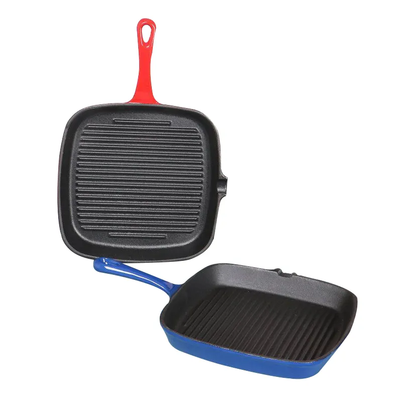 Good Quality Grill/Griddle - Various Colors Customized Enamel Cast Iron Skillet Non Stick Coating Frying Pan – DEBIEN