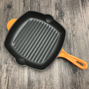 Customizable ຄຸນະພາບສູງ Non Stick Enameled Smooth Cast Iron Cookware / Skillet