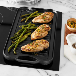 BBQ Non Stick  Pre-seasoned Cast Iron Reversible Grill / Griddle Plate