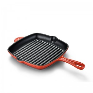 China wholesale Cast Iron Sacuepan – China excellent quality fast delivery cast iron enameled steak frying pan – DEBIEN
