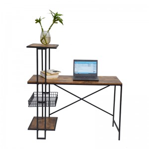 Винтажный компьютерный стол с карбонизированным рабочим столом из МДФ для мебели для домашнего офиса и кабинета