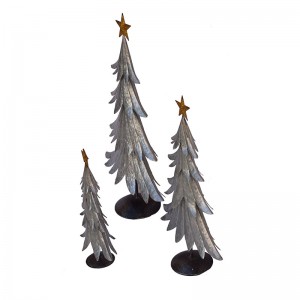 Metall julgransdekoration med jingle Bells för bordsdekoration juldekorationer