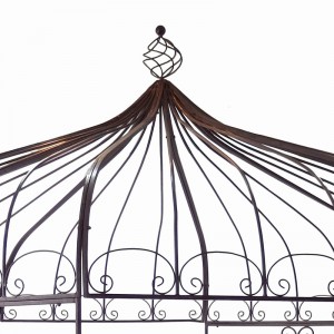 Electric Bass Rustic Iron Pavilion for Outdoor Living Garden Deco or Wedding Ornament
