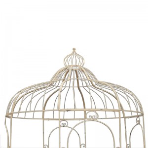 Rustic Brown Metal Outdoor Gazebo with Crown Top for Outdoor Living or Wedding Decor