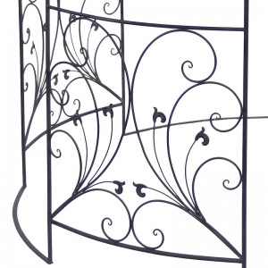 Вясковая металічная садовая альтанка з дэкорам з драцяной лілеі для адпачынку на свежым паветры або вяселля