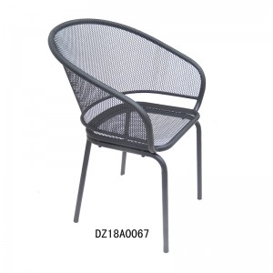 Mesh Outdoor Tub Chair Stackable Dining Chair for Garden Patio and Beach