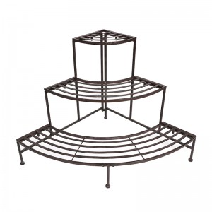 3 Tiers Metal Ladder Plant Stand Flower Pot Display Shelf Corner Rack for Home Garden Patio and Balcony