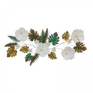 Flower Shaped Wall Hanging Wall Decor Sculpture for Entryway Wall Metal Craft