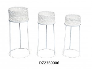 Contemporary Plant Holder Round Decorative Flower Planter Outdoor Plant Stand