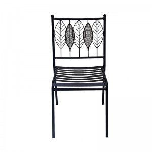 Metal Outdoor Chair Stackable Garden Chair Bistro Set for Outdoor and Patio