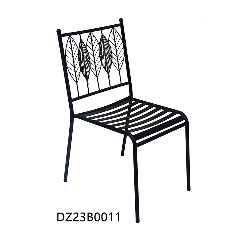 Metal Outdoor Chair Stackable Garden Chair Bistro Set for Outdoor and Patio