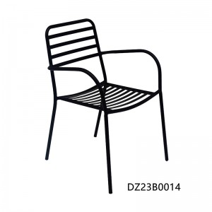 Metal Patio Outdoor Dining Chair Portable Park Chair Stackable Bistro Chair for Garden