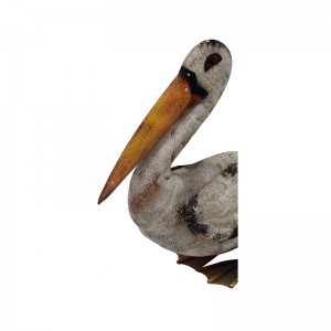 Pelican Statue Art Collection Outdoor Decor Garden Statue and Sculpture with Shabby White Color