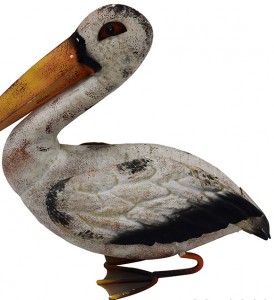 Pelican Statue Art Collection Outdoor Decor Garden Statue and Sculpture with Shabby White Color