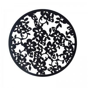 Inspired Flower Wall Sculpture Design Round Wall Decor Portable Metal Craft Hanging on the Wall