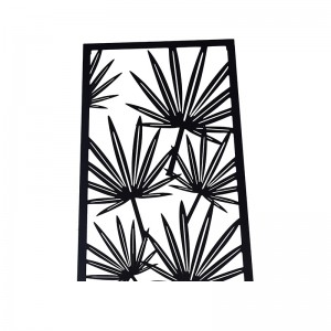 New Article Wall decor Indoor Metal Flower Craft Black Color Wall Plaque