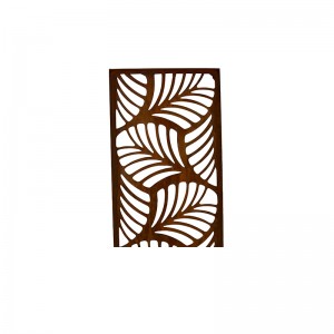 Rectangular Wall Art Flower Wall Decor Natural Rust Metal Hanging Craft with Perfect Size