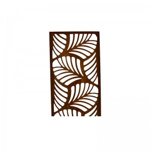 Rectangular Wall Art Flower Wall Decor Natural Rust Metal Hanging Craft with Perfect Size