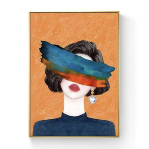 Qadın Abstrakt-Kətan üzərində Çap Karen Wall Art Rəsmləri