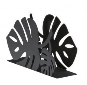 Трымальнік для сурвэтак Bavou Breeze Leaf, металічны чорны, зялёны, белы колер