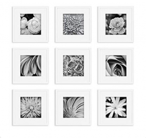 Gallery Perfect Gallery Wall Kit Square Photos with Hanging Template Picture Frames Set სურათის ჩარჩოები საბითუმო