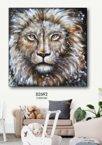 Framed Canvas Art 100% Hand Oil Painting Wall Decorative Horse Lion Elephant Animal nga tema