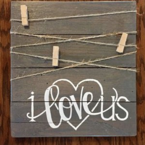 Hanging Photo Holder Personalized Wood plaque
