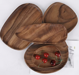 Acacia Wood Fructus exsiccata Tray Pastries Plate Service Tray
