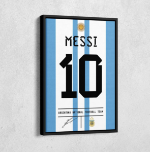 Cristiano Ronaldo and Lionel Messi  Bedroom Inspirational Football Star Poster Canvas Art 16in x24inches