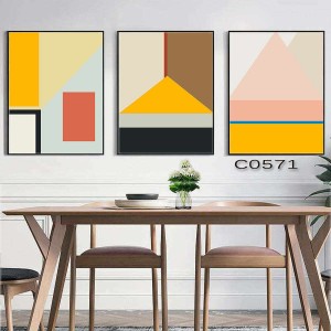 Framed Prints Canvas Art Set 11X14 ,16X20 Geometric Modern Wall Decor