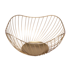 Kitchen Counter Fruit Bowl Metal Wire Fruit Basket Bowl Candy Snack Storage Container Holder