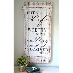 Country Art Decorative Slatted Pallet Wood Wall Sign Plaque