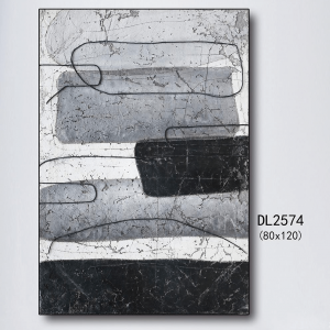 Fabriek goedkope prijs aangepaste zwart-wit abstracts canvas kunst