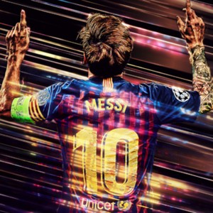 Futbol Ulduzu Kral Messi Poster Çap Kətan Rəsm