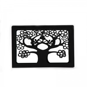 Whittlewud szalvétatartó, Tree & Bird Design fekete fém asztallap