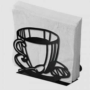 Metalowe serwetniki w kształcie kawy