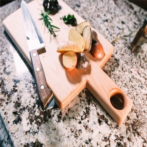 Stilingos guminės medienos picos lentų pjaustymo lentos virtuvei