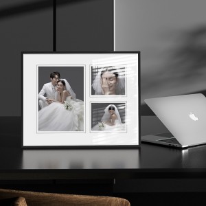 Customizable Modern Simple in Black Color Tabletop Wedding Photo Frame Picture Frame Gallery Picture Wall Art