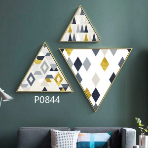 Geometrijska poslikava stenske trikotne stenske dekoracije brezplačna kombinacija več velikosti