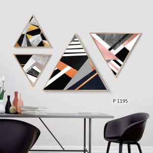 Geometrický obraz nástěnný trojúhelník nástěnný dekor více velikostí volná kombinace