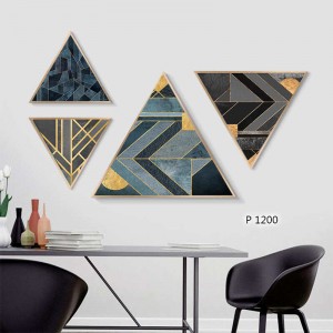 Geometrijsko slikanje zid trokut zidni dekor više veličina besplatna kombinacija