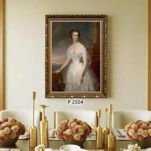 Репродукција на платно во стил на гроздобер портрет, светло во академски стил