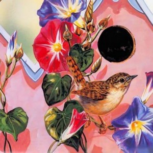 Poster për shpendët dhe lulet Dekorimi i ëmbël i shtëpisë së artit të shpendëve