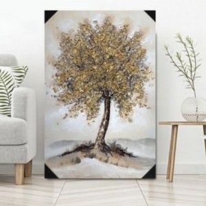 Абстрактни цветни щампи с картини на дървета и плакати върху платно Модерен пейзаж Стенна художествена картина