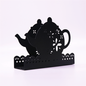 Dekorativer Teekannen-Serviettenhalter aus Metall für Tischrestaurants