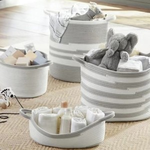 Cotton Linen Modern Baskets for Storage and Decorative