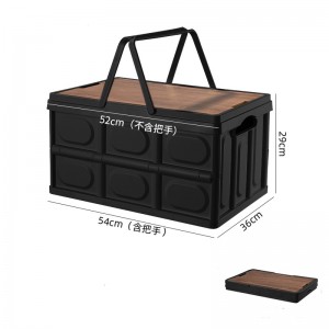 Задебелена издржлива кутија за складирање на отворено, багажник за кампување со рачка за подигнување